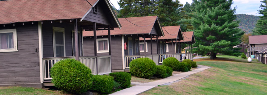 Cabins in a row