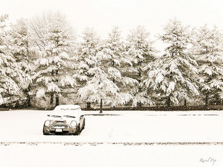 snow covered parking lot